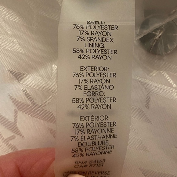 Karl Lagerfeld Women’s White Blazer One Button Single New size 12 - Picture 9 of 9